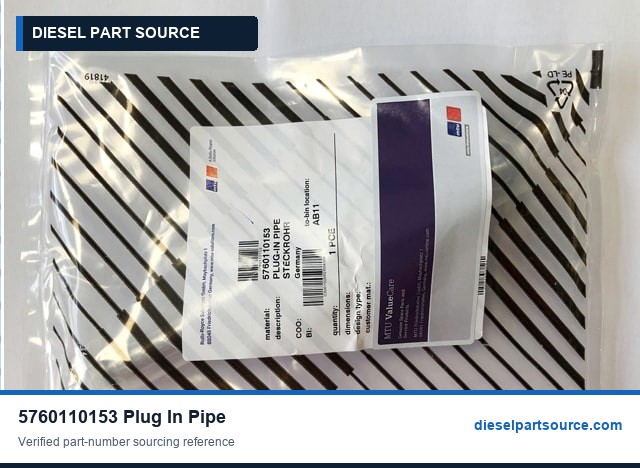 MTU 595 Parts | 5760110153 | PLUG-IN PIPE