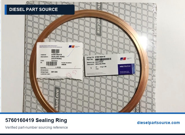 MTU 2000 Parts | 5760160419 | SEALING RING