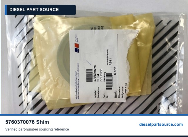 MTU 595 Parts | 5760370076 | SHIM