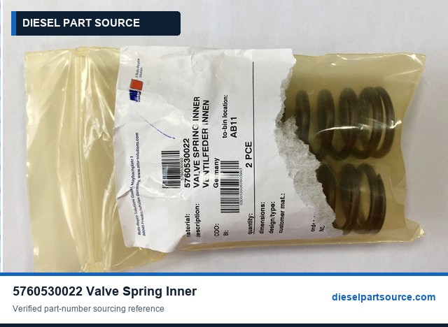 MTU 2000 Parts | 5760530022 | VALVE SPRING INNER