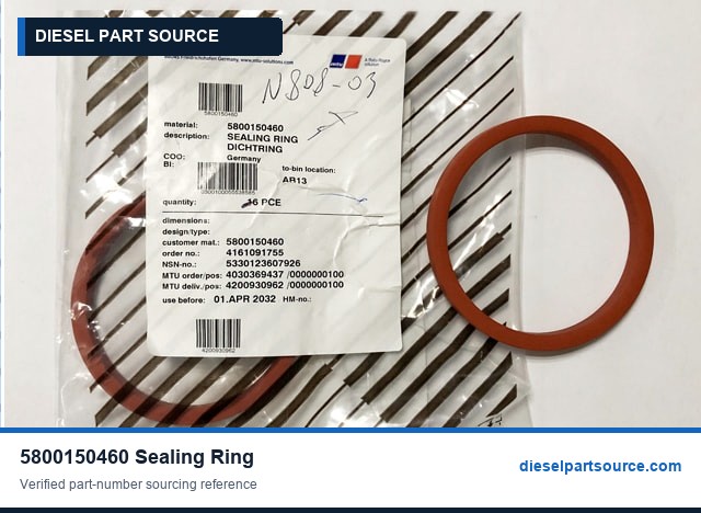 MTU 2000 Parts | 5800150460 | SEALING RING