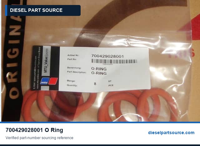 MTU 396 Parts | 700429028001 | O-RING