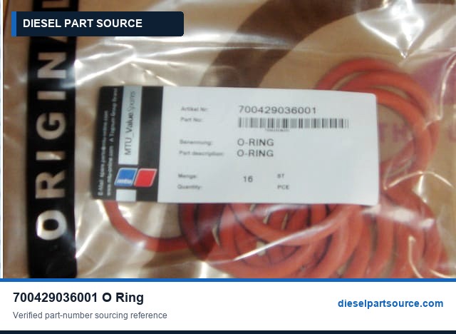 MTU 396 Parts | 700429036001 | O-RING