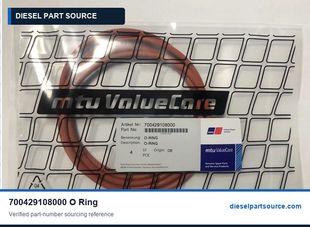 MTU 2000 Parts | 700429108000 | O-RING