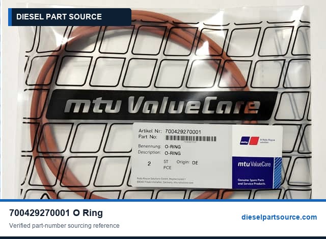 MTU 396 Parts | 700429270001 | O-RING