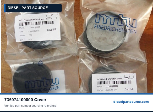 MTU 396 Parts | 735074100000 | COVER