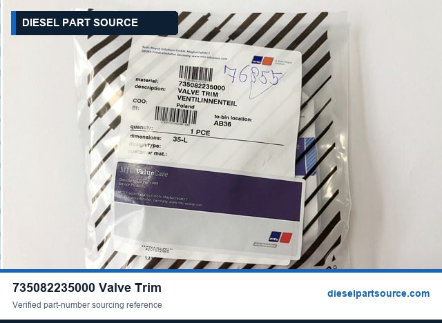 MTU 595 Parts | 735082235000 | VALVE TRIM