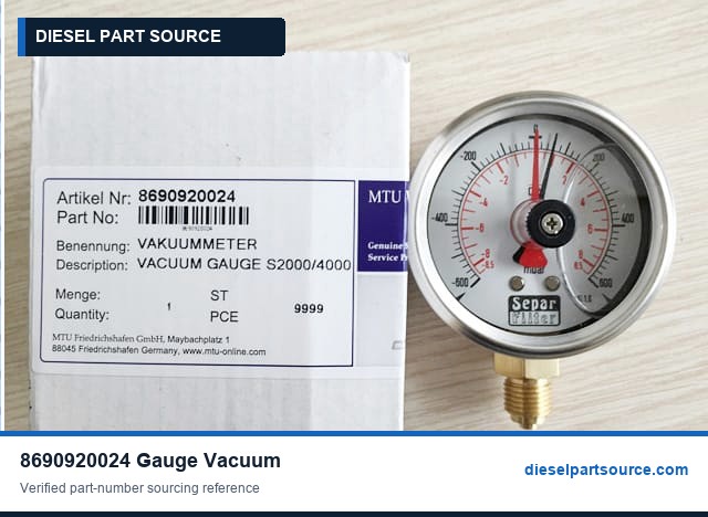 MTU 396 Parts | 8690920024 | GAUGE VACUUM