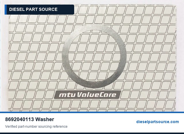 MTU 2000 Parts | 8692040113 | WASHER