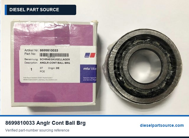 MTU 2000 Parts | 8699810033 | ANGLR-CONT BALL BRG
