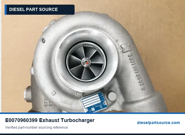 MTU 2000 PARTS | E0070960399 | EXHAUST TURBOCHARGER