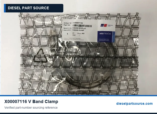 MTU 4000 PARTS | X00007116 | V-BAND CLAMP