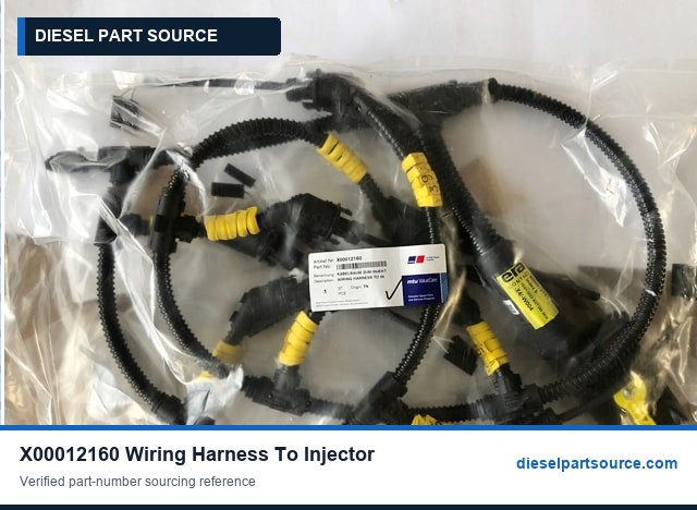 MTU 2000 Parts | X00012160 | WIRING HARNESS TO INJECTOR