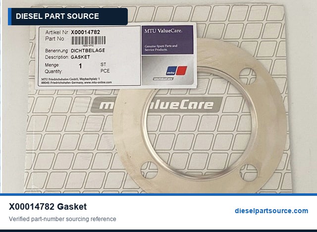 MTU 2000 Parts | X00014782 | GASKET