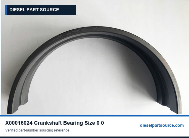MTU 4000 Parts | X00016024 | CRANKSHAFT BEARING SIZE 0-0