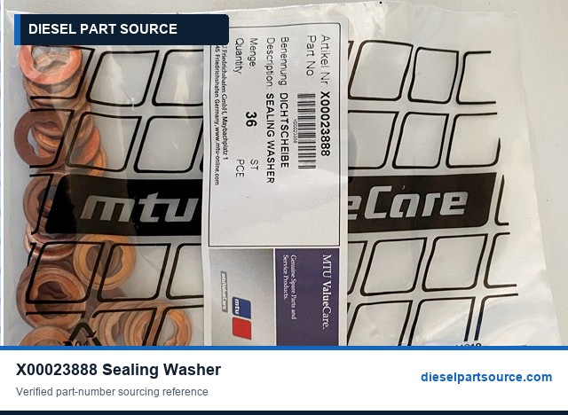 MTU 2000 Parts | X00023888 | SEALING WASHER