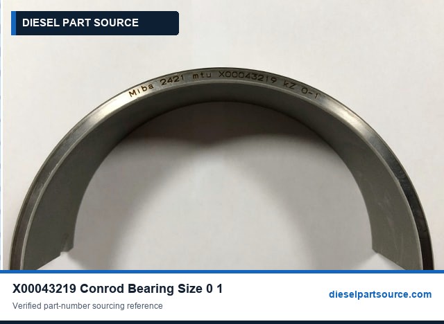 MTU 4000 Parts | X00043219 | CONROD BEARING SIZE 0-1