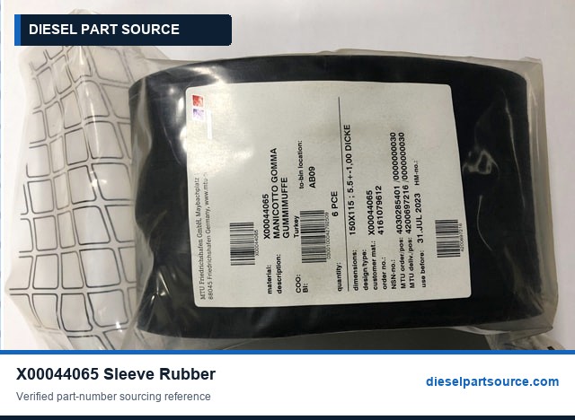 MTU 4000 Parts | X00044065 | SLEEVE RUBBER