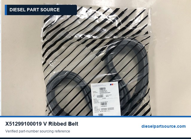 MTU 2000/4000 Parts | X51299100019 | V-RIBBED BELT