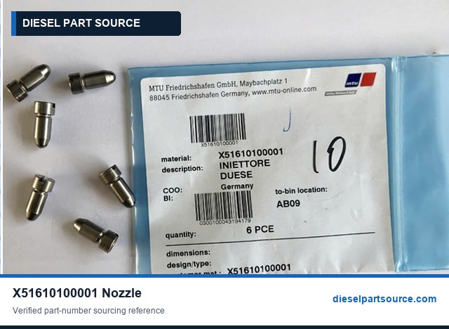 MTU 2000 Parts | X51610100001 | NOZZLE
