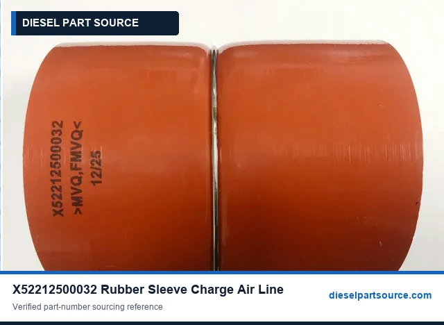 MTU 2000 PARTS | X52212500032 | RUBBER SLEEVE FOR CHARGE-AIR LINE