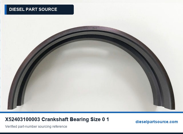 MTU 4000 Parts | X52403100003 | CRANKSHAFT BEARING SIZE 0-1