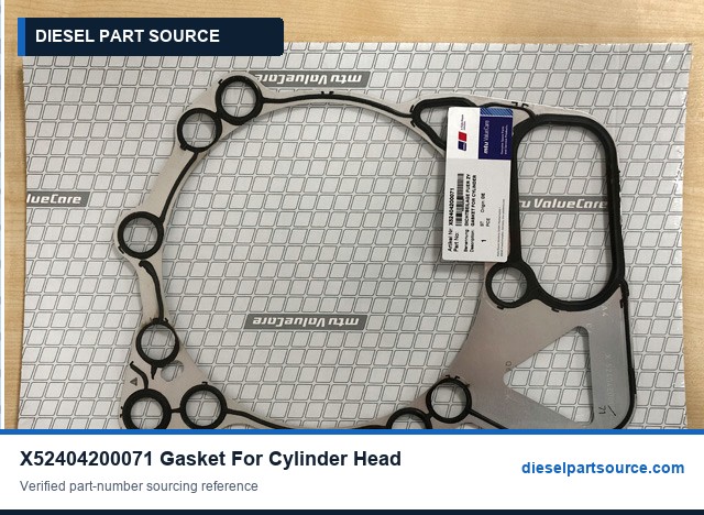 MTU 4000 GAS PARTS | X52404200071 | GASKET FOR CYLINDER HEAD