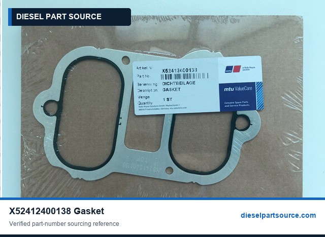 MTU 4000 GAS PARTS | X52412400138 | GASKET