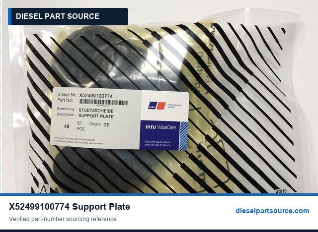 MTU 4000 ENGINE PARTS | X52499100774 | SUPPORT PLATE