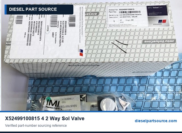 MTU 4000 Parts | X52421300004 | 4/2-WAY SOL. VALVE