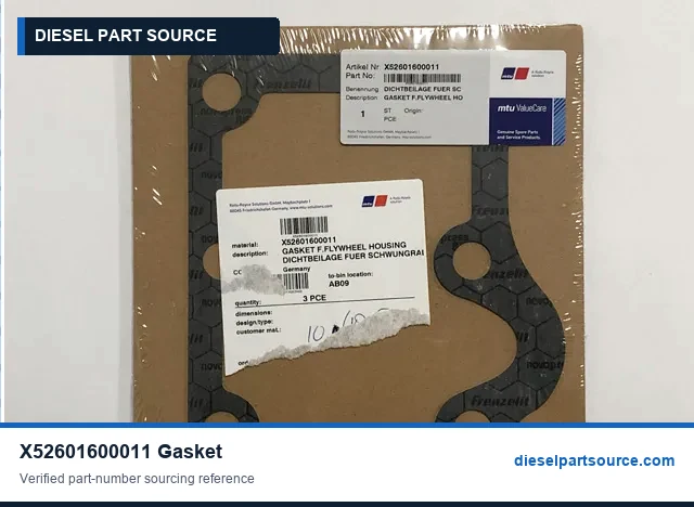 MTU 4000 ENGINE PARTS | X52601600011 | GASKET