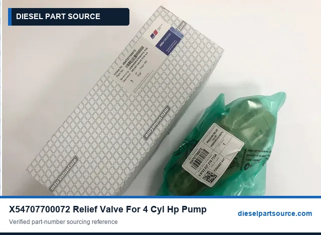 MTU 4000 ENGINE PARTS | X54707700072 | RELIEF VALVE FOR 4-CYL HP PUMP