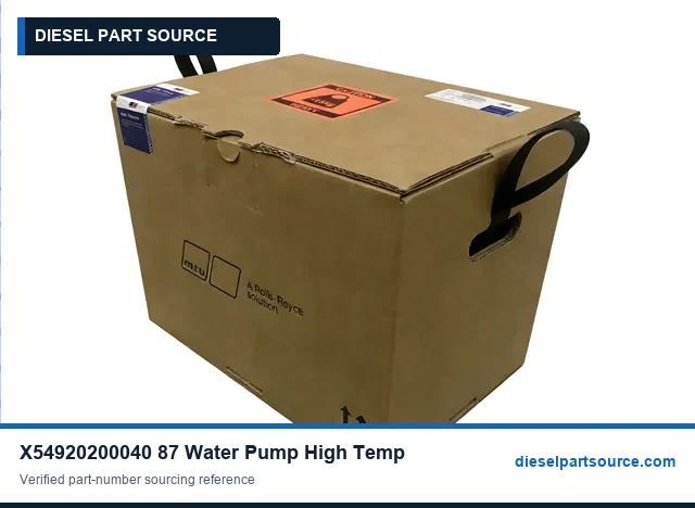 MTU 4000 PARTS | X54920200040/87 | WATER PUMP HIGH-TEMP CIRCUIT