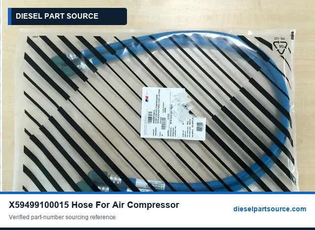 MTU 4000 ENGINE PARTS | X59499100015 | HOSE FOR AIR COMPRESSOR