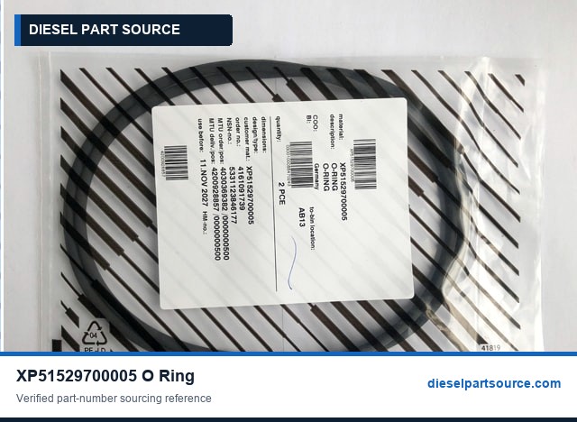 MTU 2000 Parts | XP51529700005 | O-RING