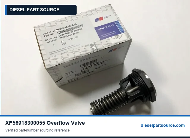 MTU 4000 PARTS | XP56918300055 | OVERFLOW VALVE